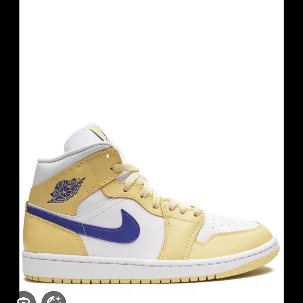 WMNS Air Jordan 1 Mid Lemon Wash and White Sneakers never been worn with box